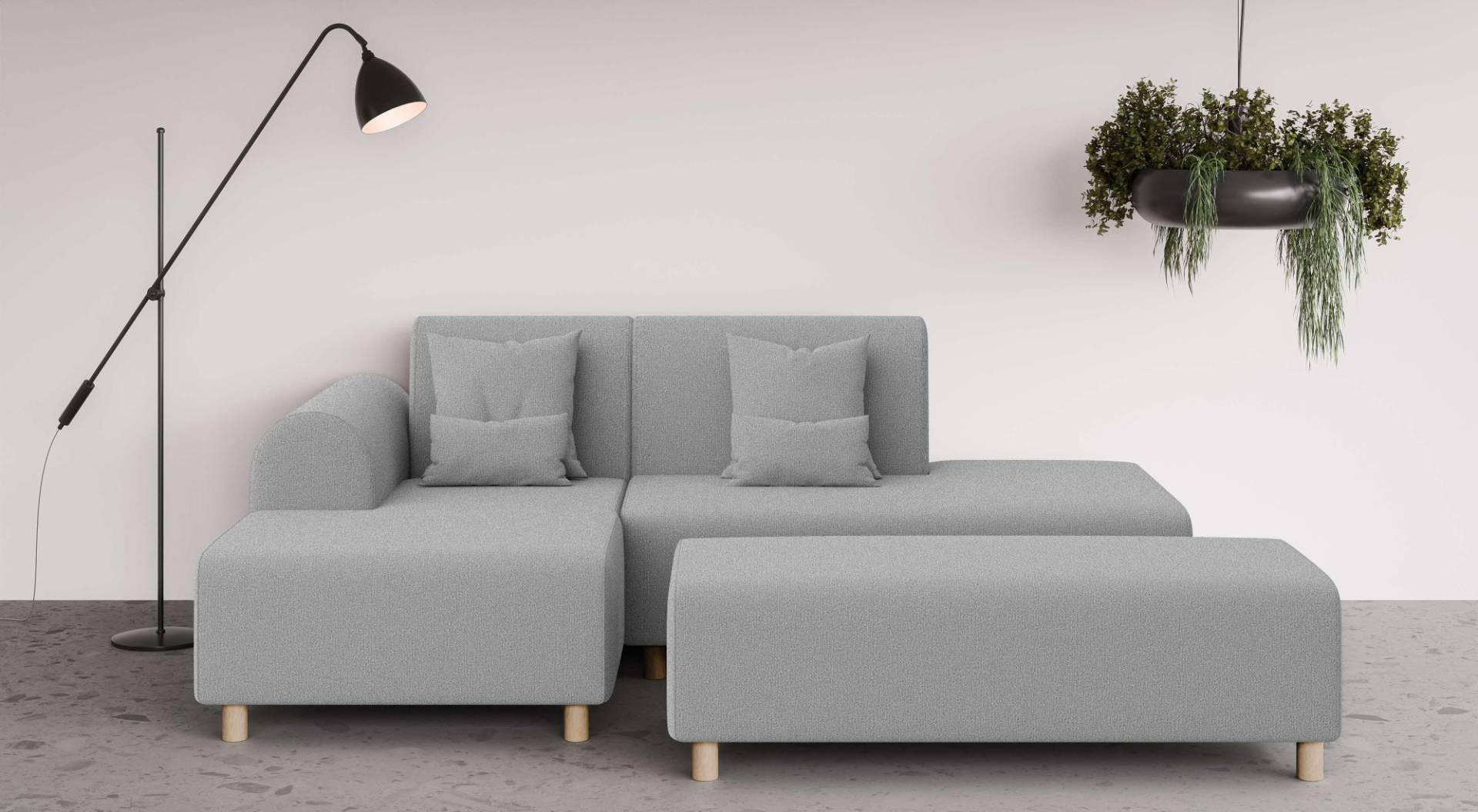 INOSIGN Ecksofa »Suyala«, L-Form mit Hocker von INOSIGN