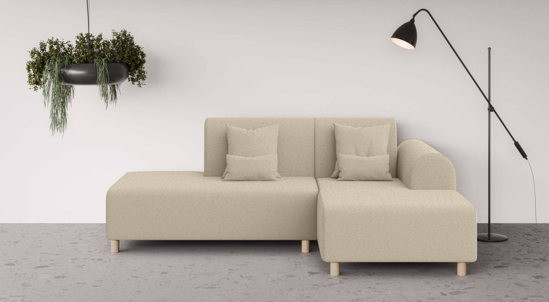 INOSIGN Ecksofa »Suyala«, L-Form mit Hocker von INOSIGN