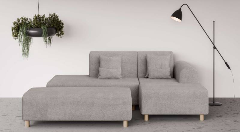 INOSIGN Ecksofa »Suyala«, L-Form mit Hocker von INOSIGN