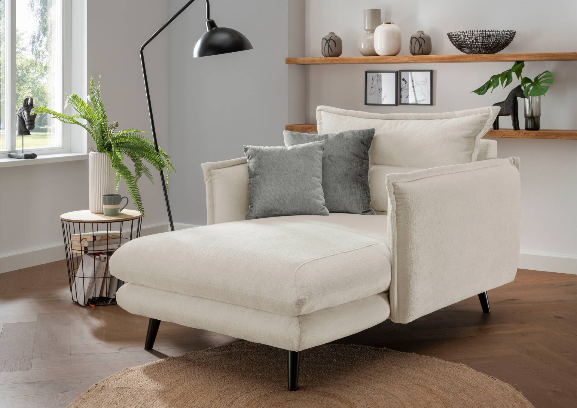 INOSIGN Loveseat »Lazio«, moderner Sessel mit einer bequemen Polsterung, 2 Stk. Zierkissen von INOSIGN