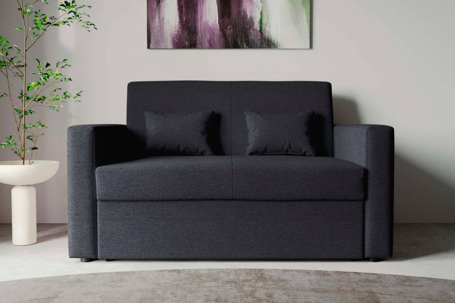 INOSIGN Schlafsofa »Ravena, Breite 146 cm, mit Bettfunktion«, kompaktes 2-Sitzer Sofa, Webstoff, Cord von INOSIGN