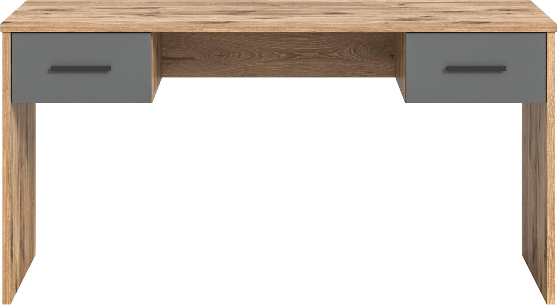 INOSIGN Schreibtisch »Riga, Breite 150cm, in Nox Oak Nachbildung und Basalt grau«, Bürotisch, Schreibtisch, Arbeitszimmer, Computertisch von INOSIGN