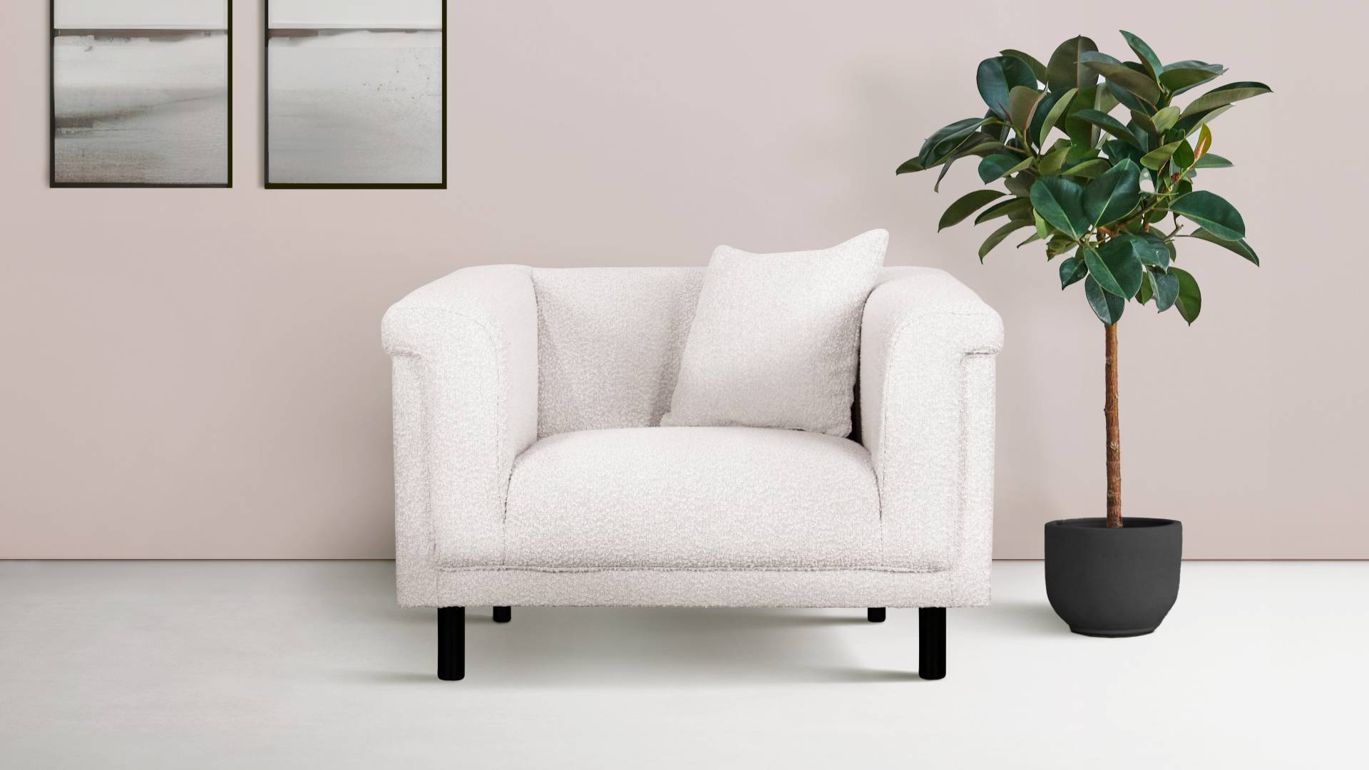 INOSIGN Sessel »AGNIA B/T/H: 100/85/71 cm«, incl. Zierkissen, auch in Cord und Bouclé INOSIGN Sessel »AGNIA B/T/H: 100/85/71 cm«, incl. Zierkissen, auch in Cord und Bouclé von INOSIGN
