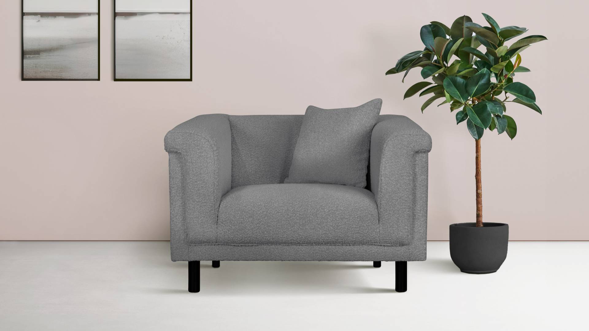 INOSIGN Sessel »AGNIA B/T/H: 100/85/71 cm«, incl. Zierkissen, auch in Cord und Bouclé INOSIGN Sessel »AGNIA B/T/H: 100/85/71 cm«, incl. Zierkissen, auch in Cord und Bouclé von INOSIGN
