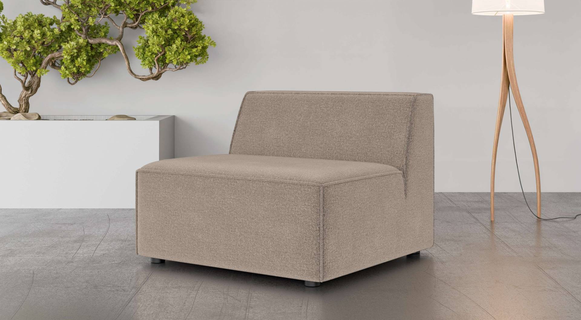 INOSIGN Sessel »Bequemer Sessel Cavan, Masse B/T/H: 90/90/72 cm«, ohne Armlehne, mit Wellenunterfederung, auch in Bouclé INOSIGN Sessel »Bequemer Sessel Cavan, Masse B/T/H: 90/90/72 cm«, ohne Armlehne, mit Wellenunterfederung, auch in Bouclé von INOSIGN