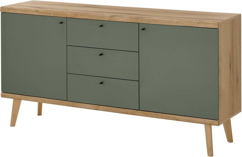 INOSIGN Sideboard »MAVAS«, in moderner Trendfarbe, Griffe aus Metall (Schwarz), Breite 160 cm von INOSIGN