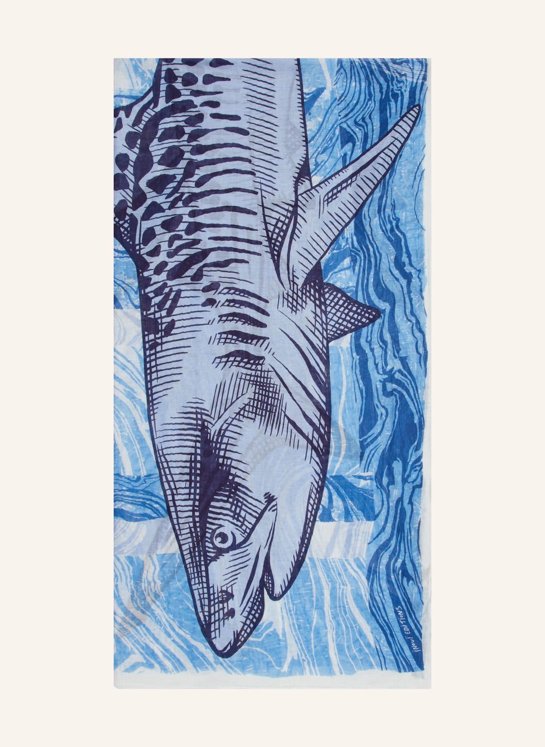 Inoui Editions Schal Requins blau von INOUI EDITIONS