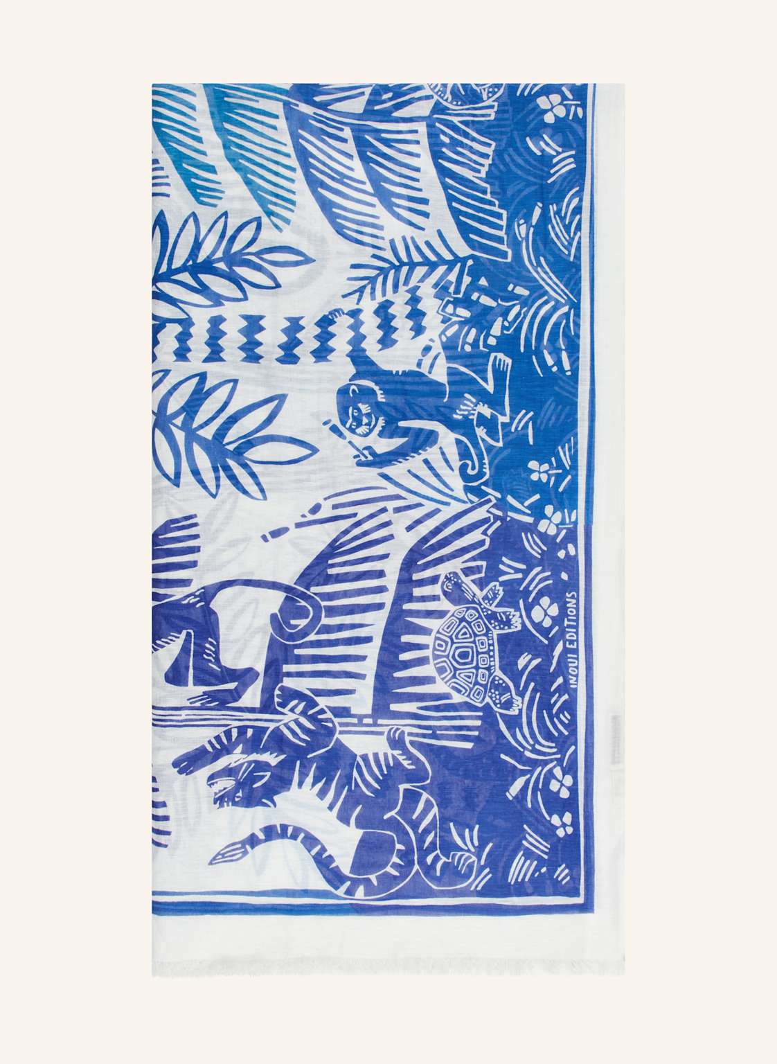 Inoui Editions Tuch Jungle Mit Leinen blau von INOUI EDITIONS