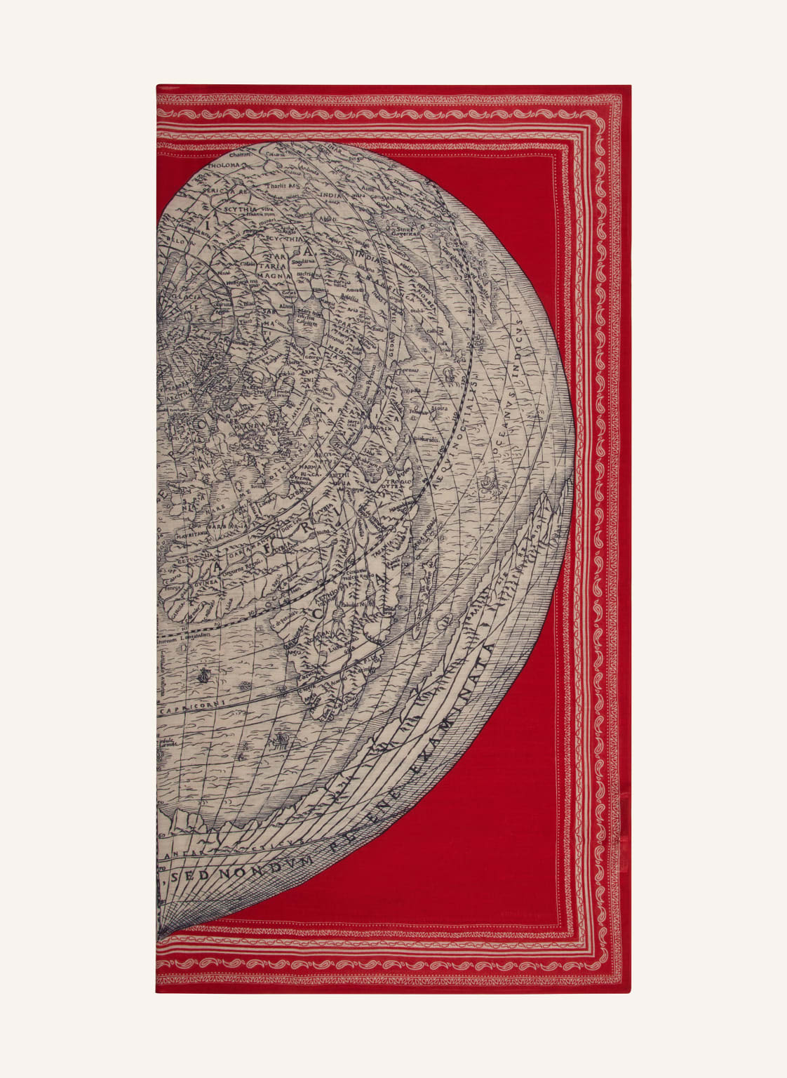 Inoui Editions Tuch Mappemonde rot von INOUI EDITIONS