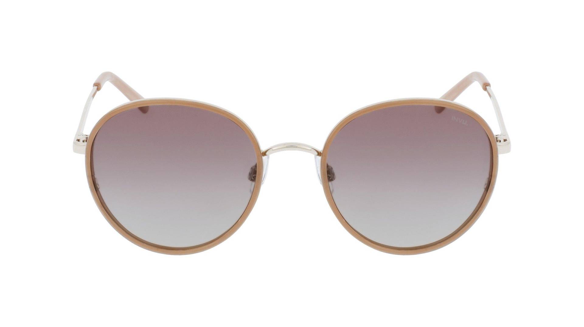 Polarisierte Sonnenbrille Mit Etui Damen Gold ONE SIZE von INVU