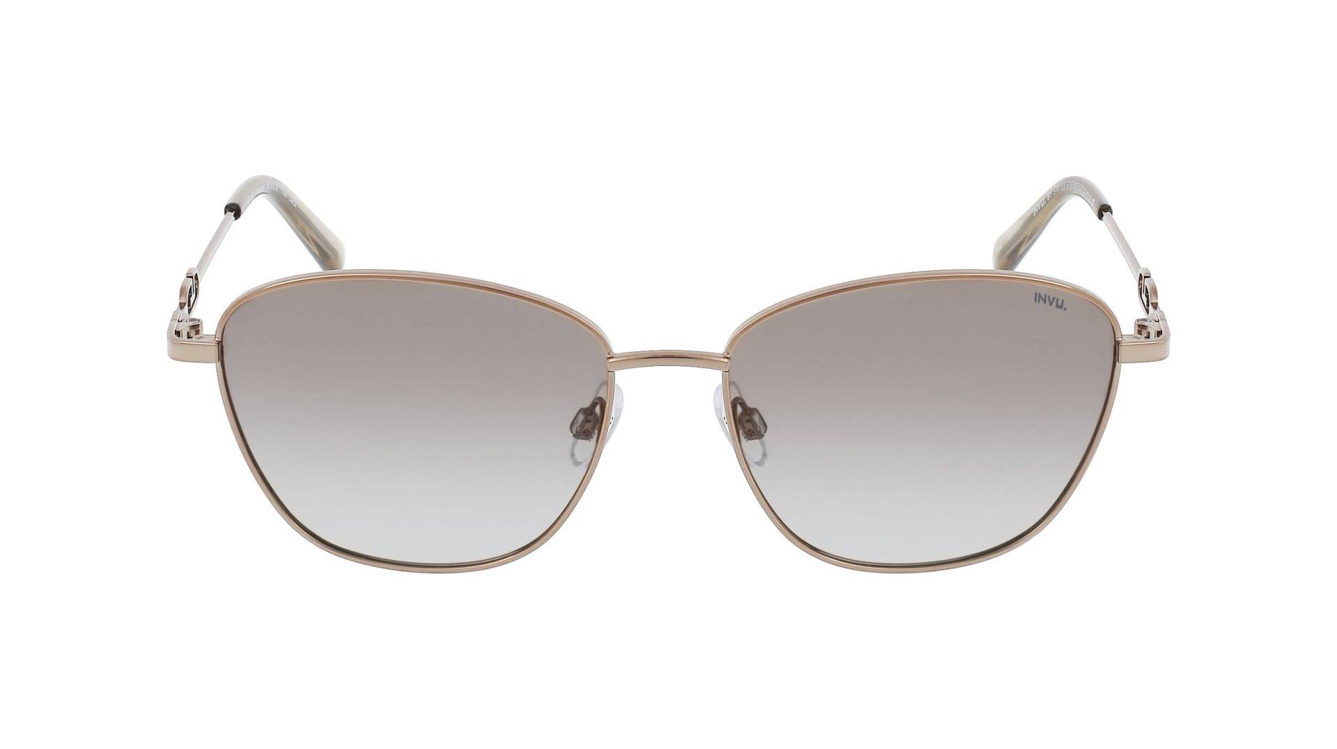 Polarisierte Sonnenbrille Mit Etui Damen Goldrosa ONE SIZE von INVU