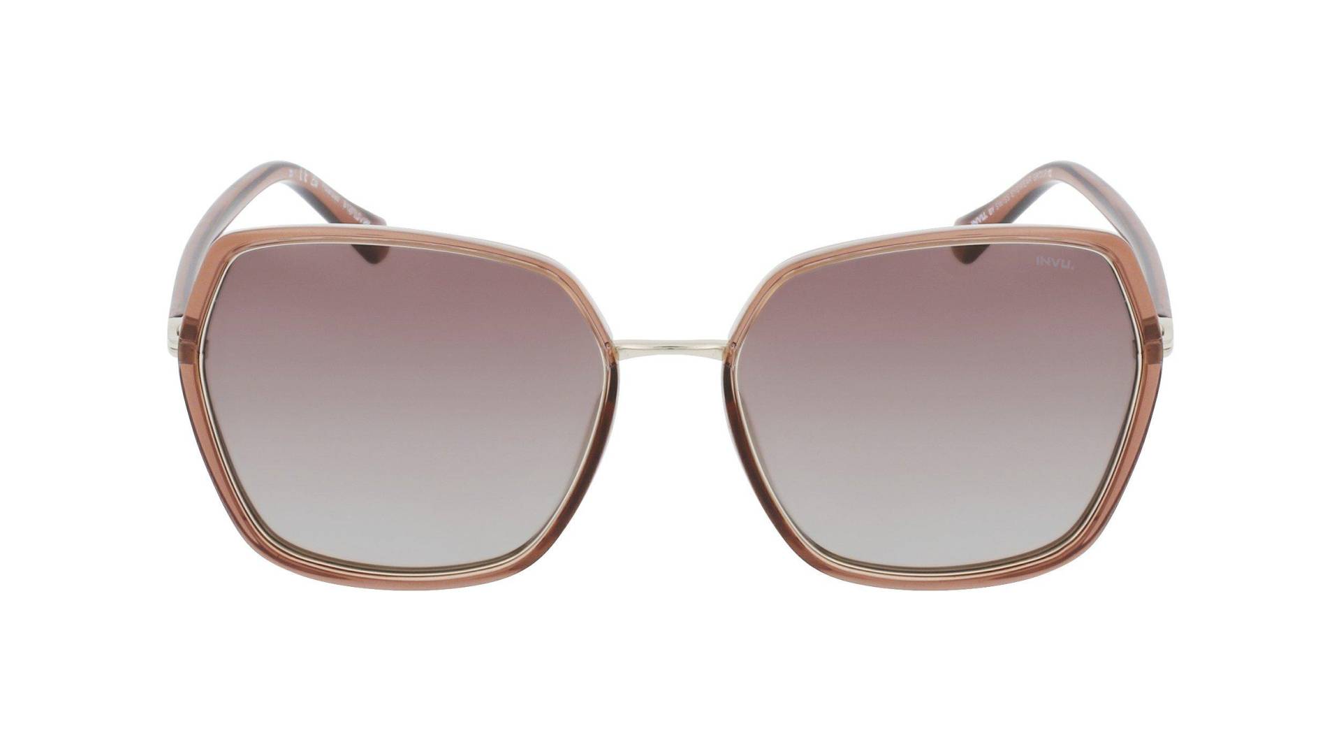 Polarisierte Sonnenbrille Mit Etui Damen Roségold ONE SIZE von INVU