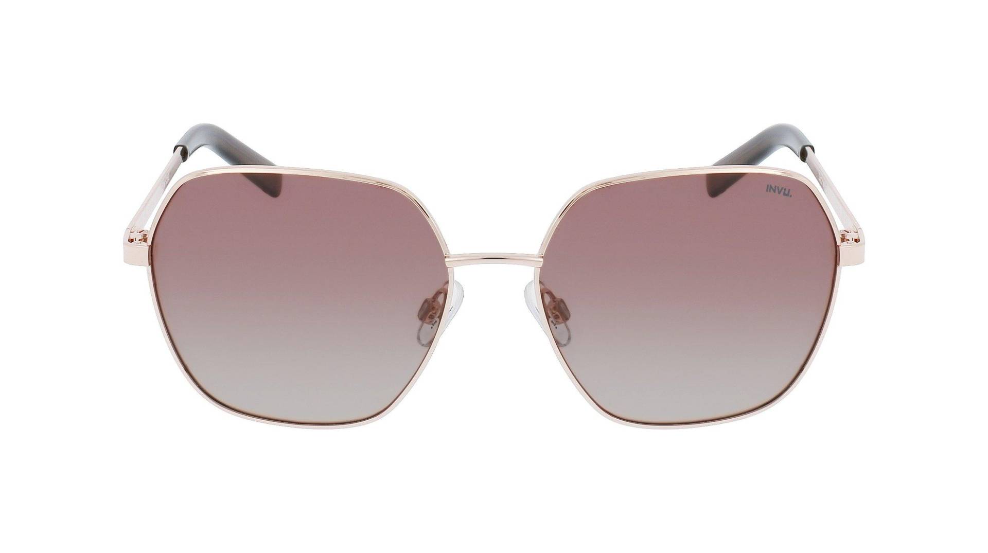 Polarisierte Sonnenbrille Mit Etui Damen Roségold ONE SIZE von INVU