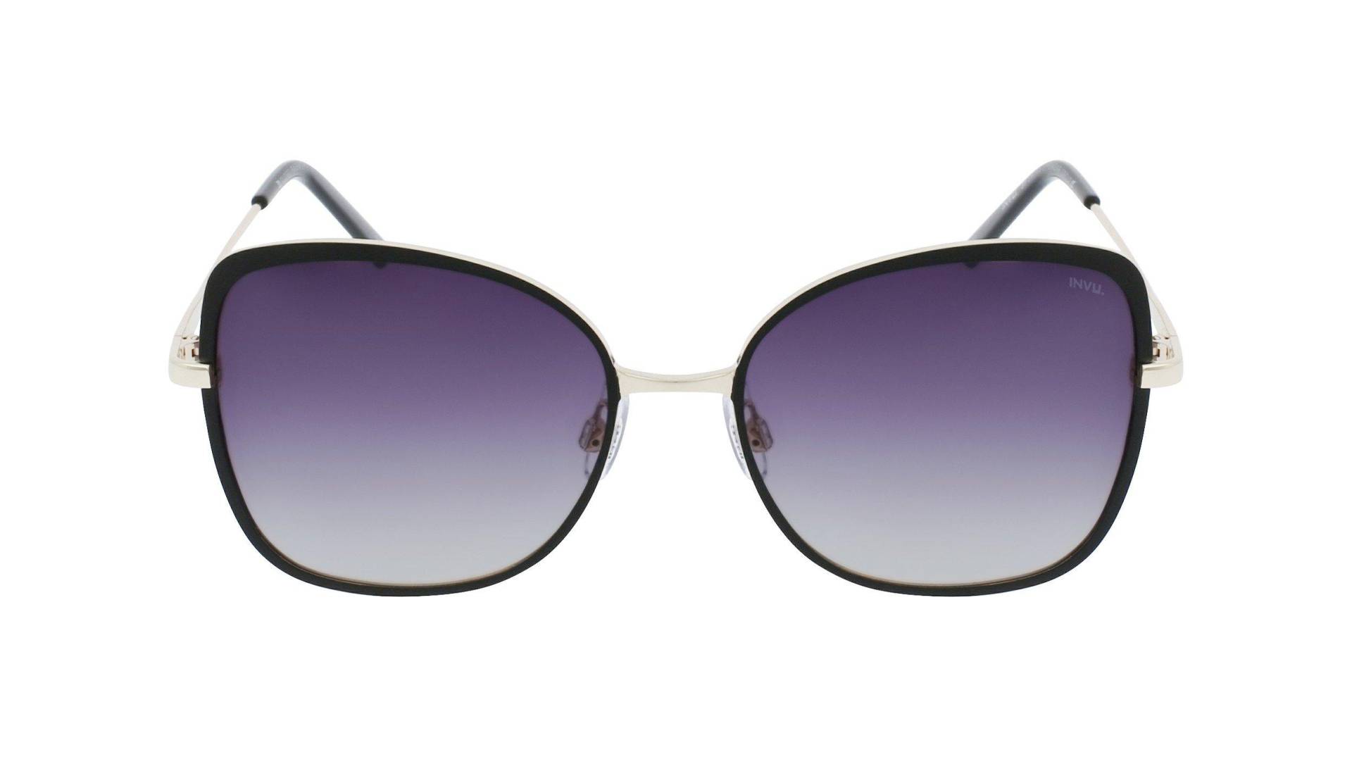 Polarisierte Sonnenbrille Mit Etui Damen Schwarz ONE SIZE von INVU