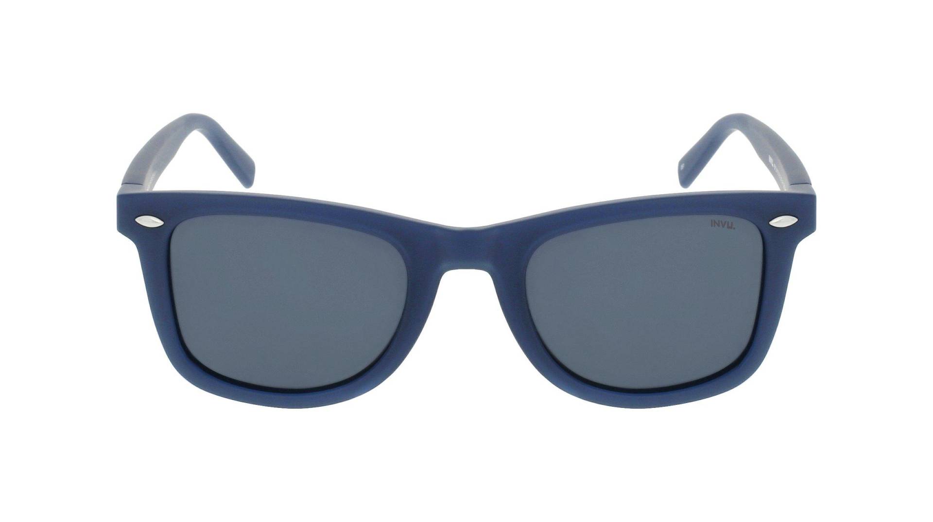 Polarisierte Sonnenbrille Mit Etui Herren Blau Denim Dunkel ONE SIZE von INVU