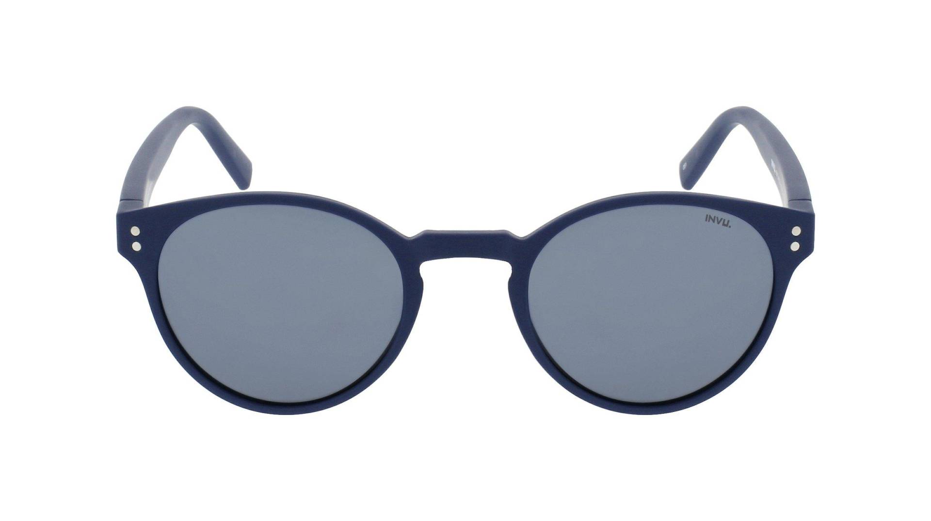 Polarisierte Sonnenbrille Mit Etui Herren Blau Denim Dunkel ONE SIZE von INVU