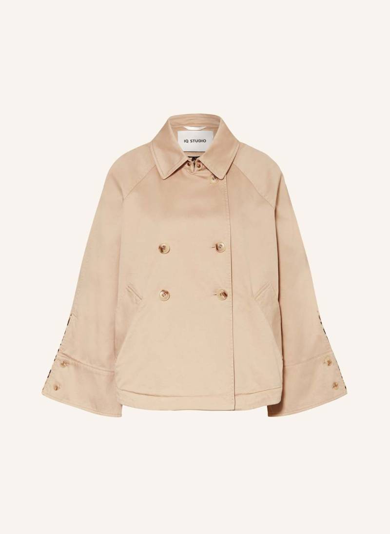 Iq Studio Cropped-Trenchcoat beige von IQ STUDIO