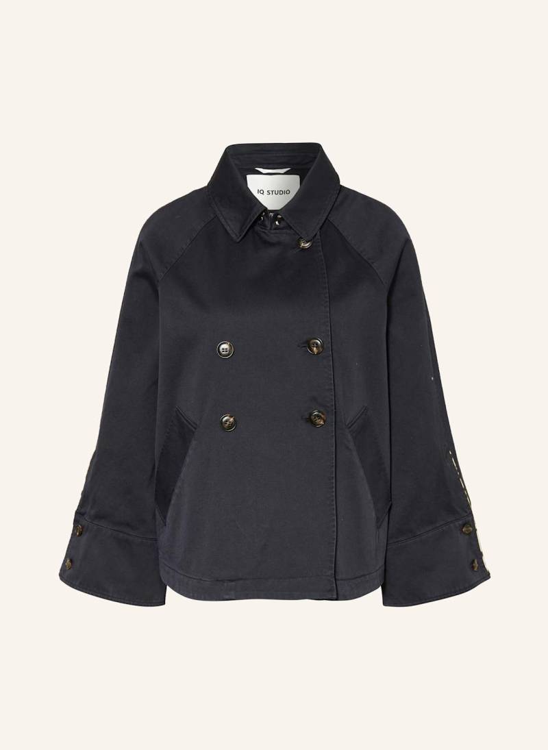 Iq Studio Cropped-Trenchcoat blau von IQ STUDIO