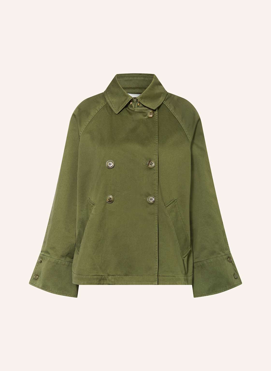 Iq Studio Cropped-Trenchcoat gruen Iq Studio Cropped-Trenchcoat gruen von IQ STUDIO