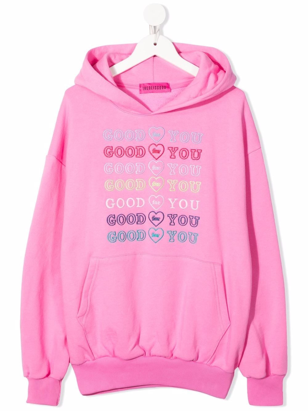 IRENEISGOOD Good For You-embroidered jersey hoodie - Purple von IRENEISGOOD