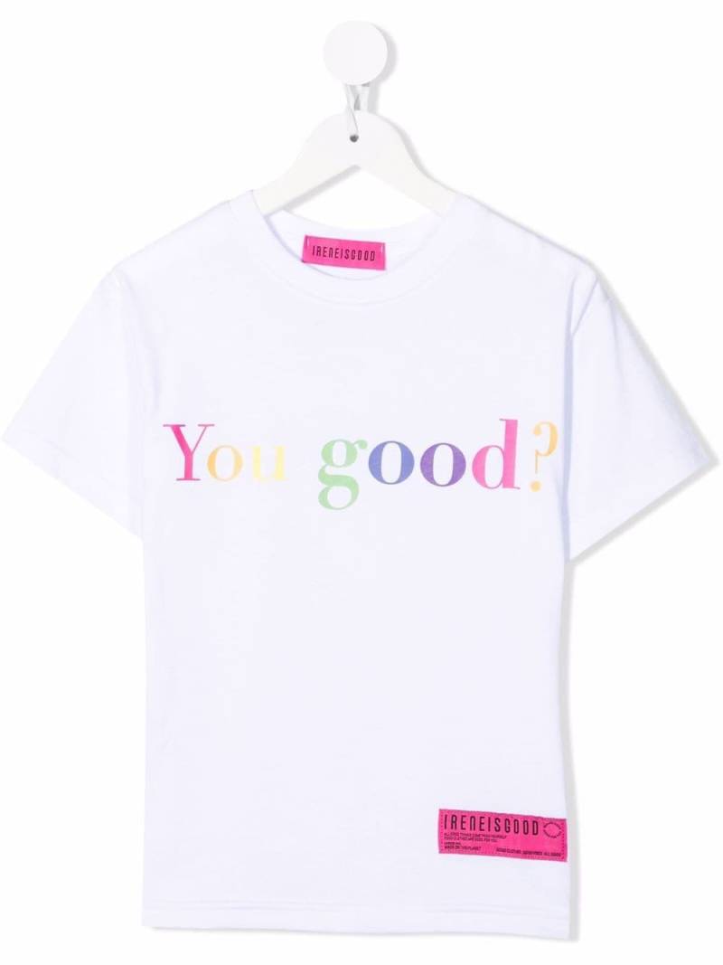 IRENEISGOOD slogan crew-neck T-shirt - White von IRENEISGOOD