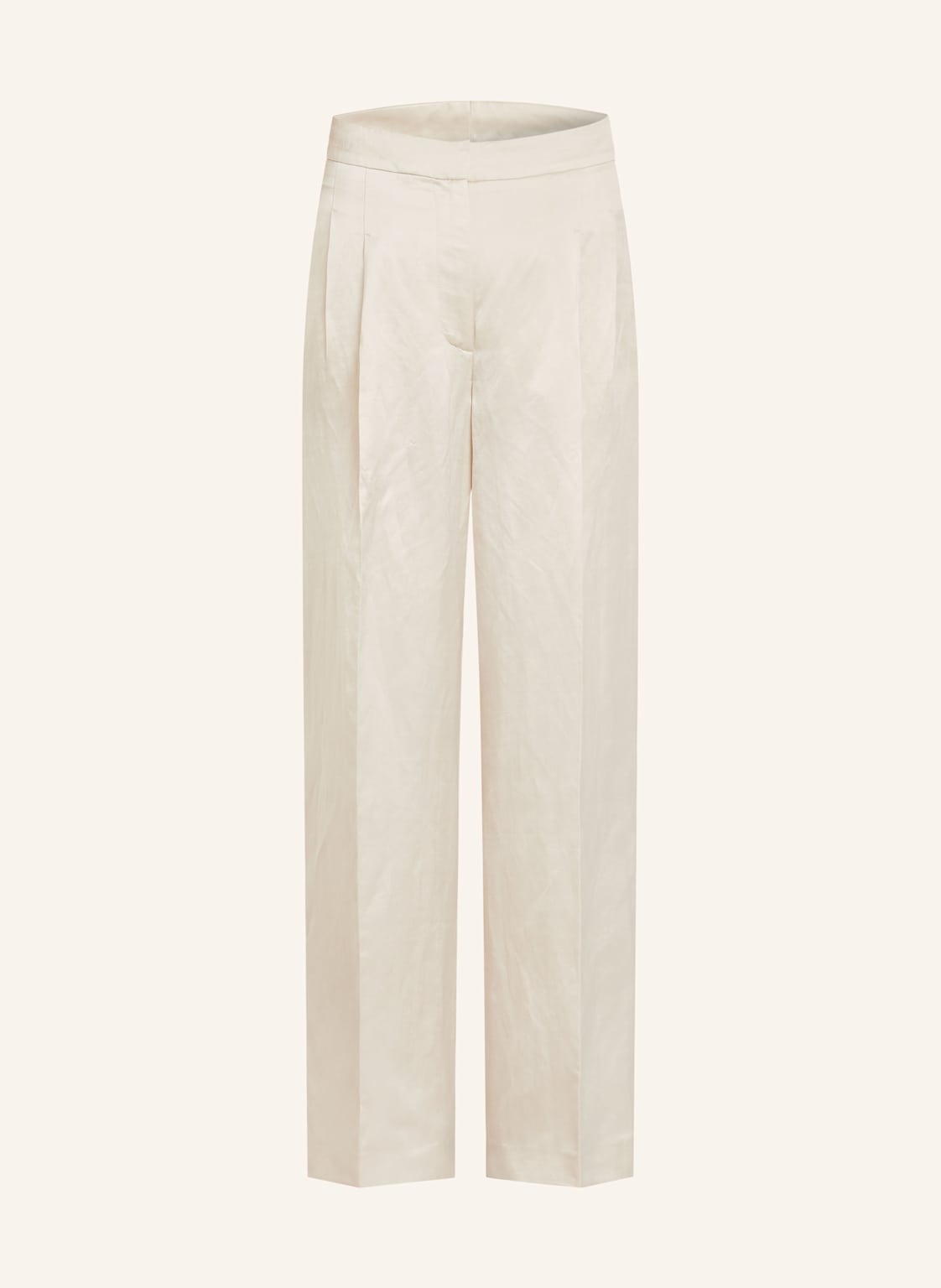 Iris Von Arnim Satinhose Lainie Mit Leinen beige von IRIS von ARNIM