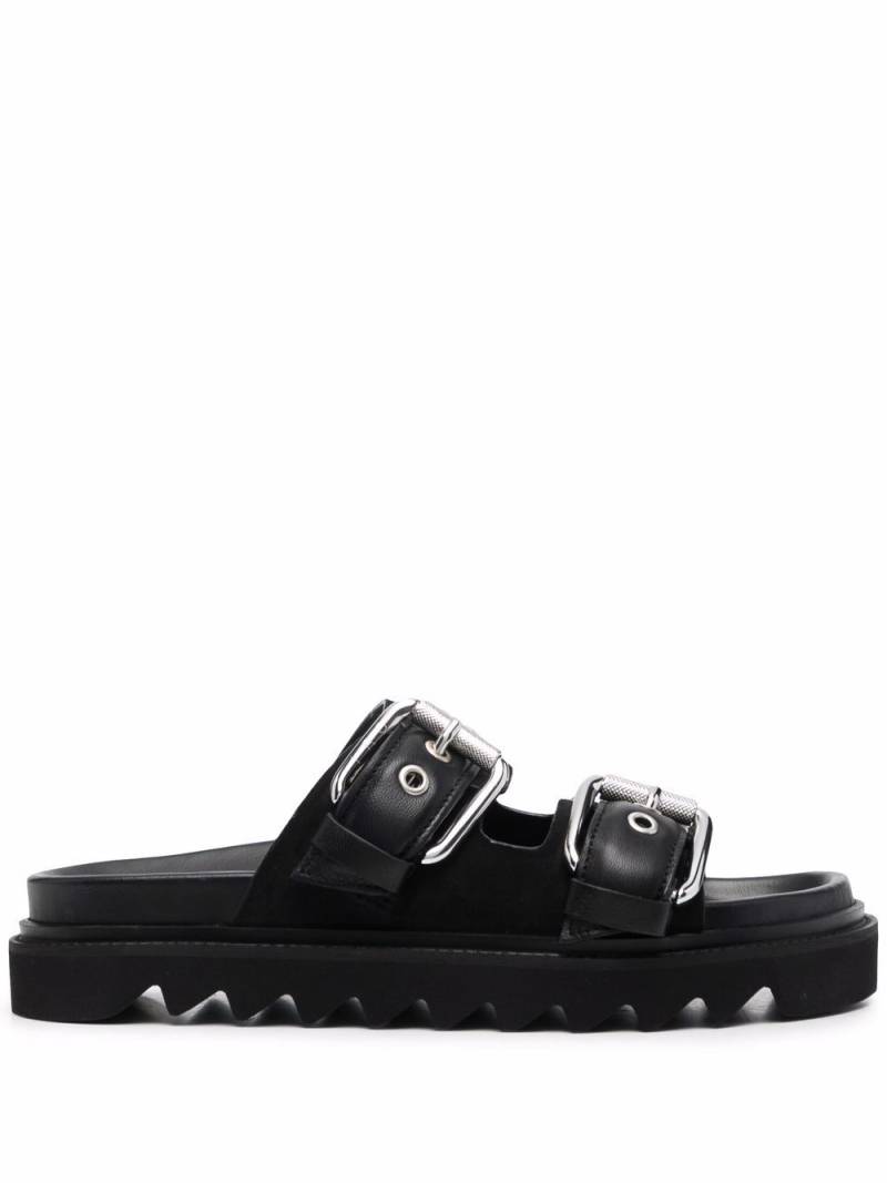 IRO Bolum double-strap slides - Black von IRO