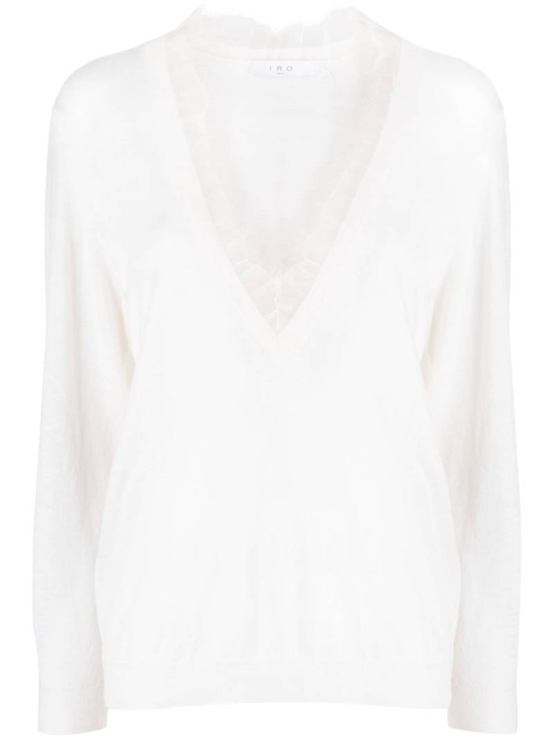 IRO Haby lace-detail jumper - White von IRO