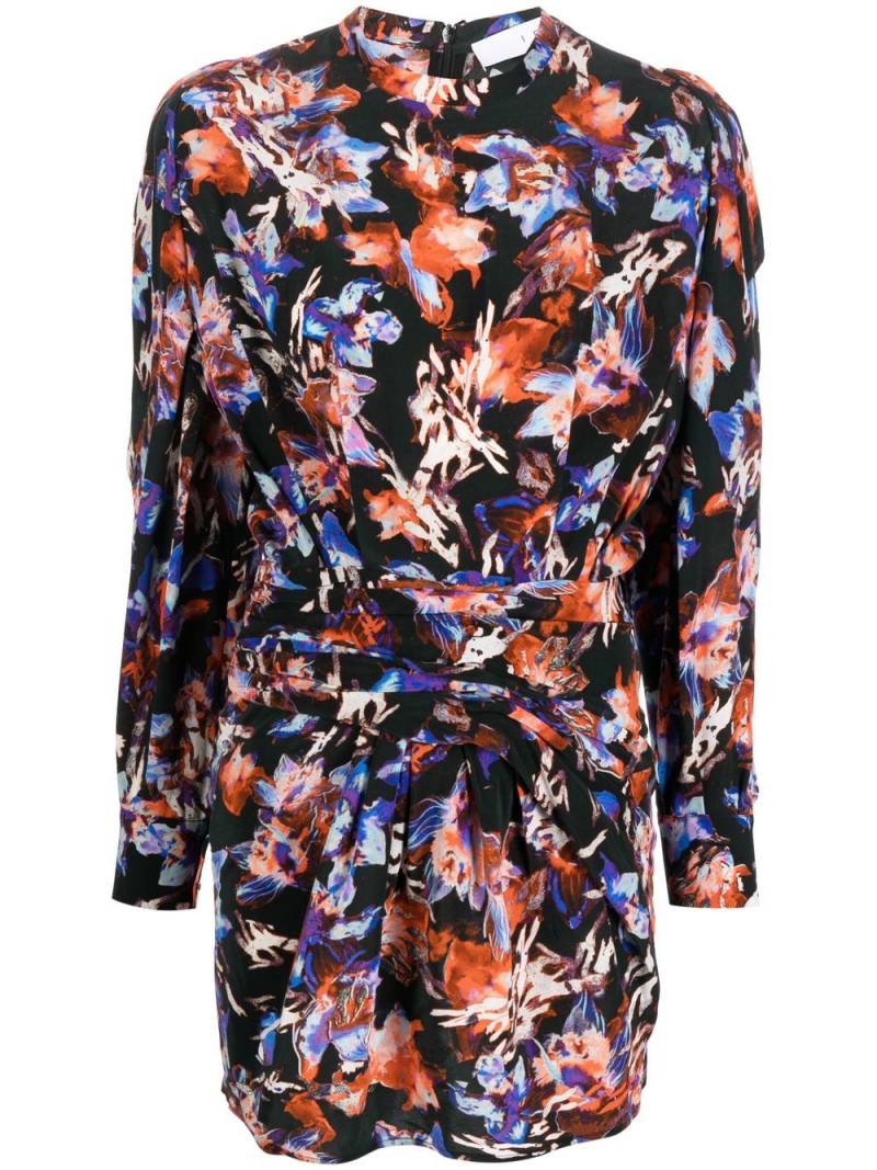 IRO Merera abstract-print dress - Black von IRO