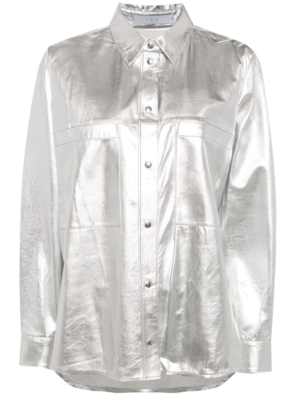 IRO Nazil leather overshirt - Silver von IRO