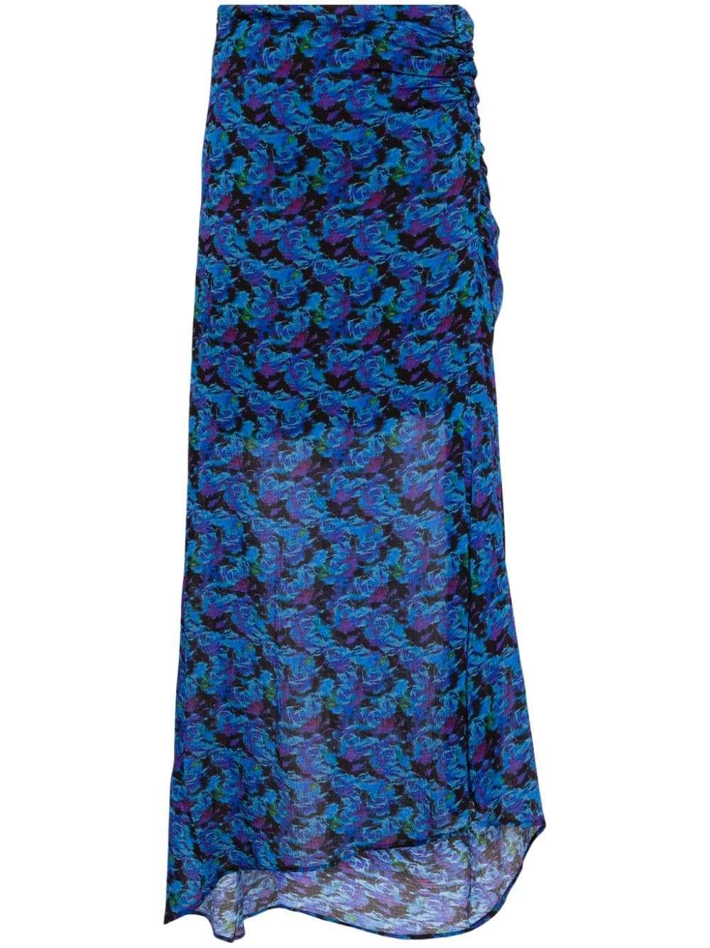 IRO Neptune floral-print midi skirt - Blue von IRO