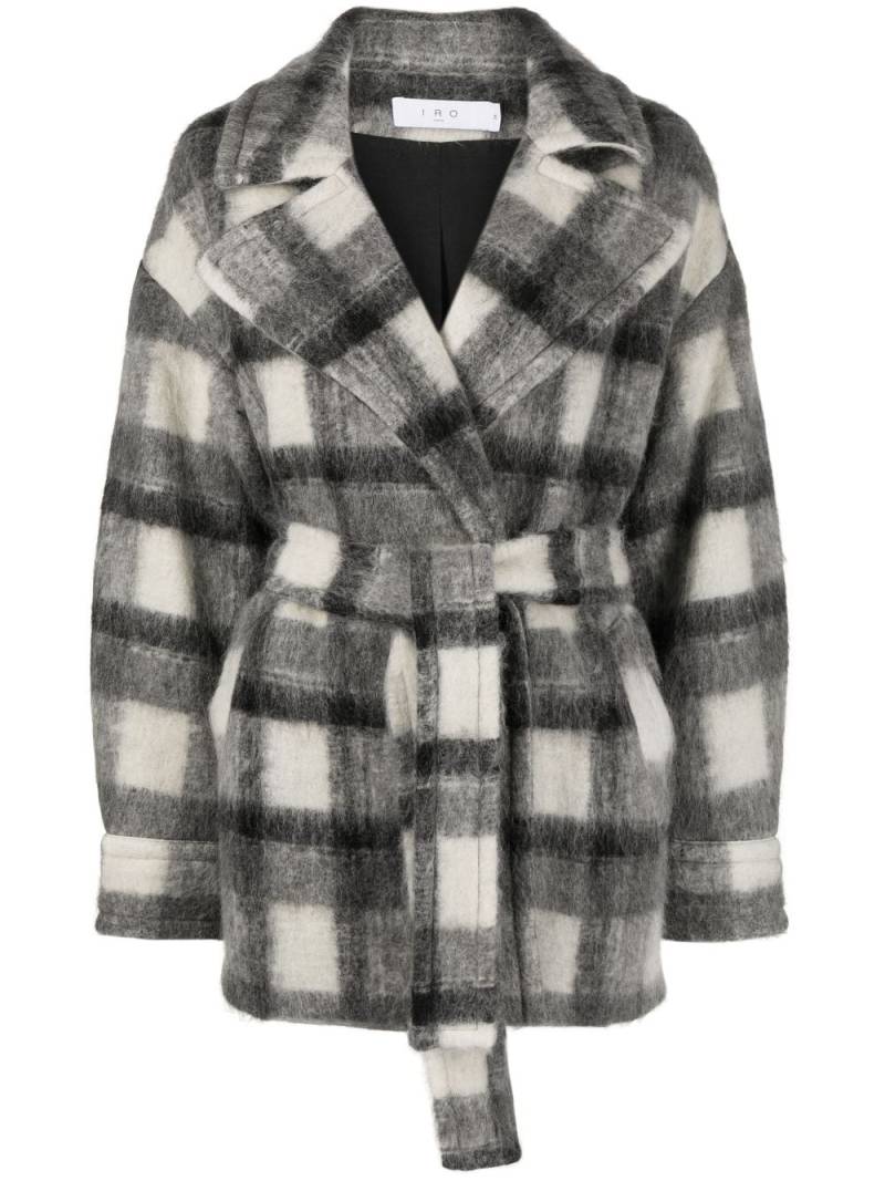 IRO Pamae checked belted coat - Grey von IRO