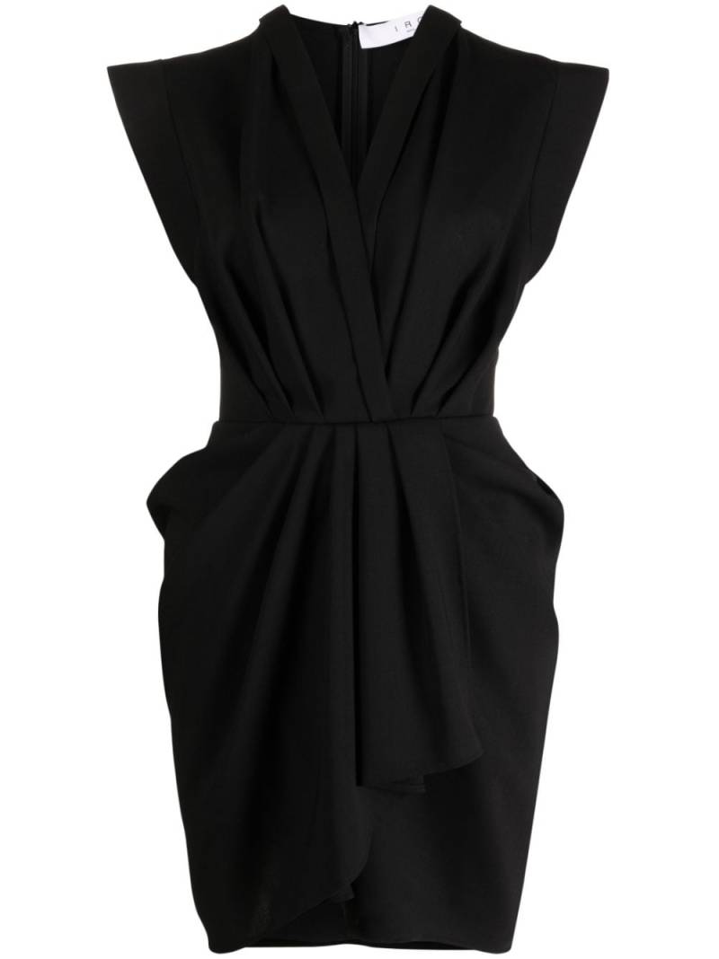 IRO Pheao draped wool dress - Black von IRO