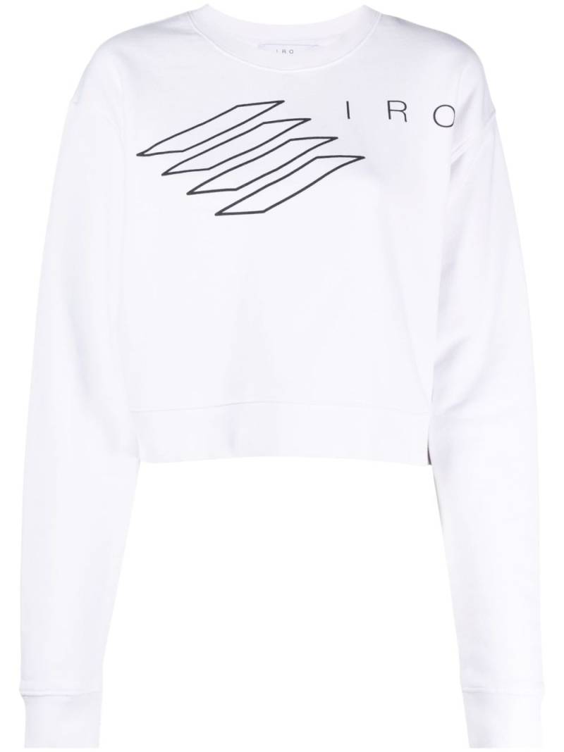 IRO Romel logo-print cropped sweatshirt - White von IRO