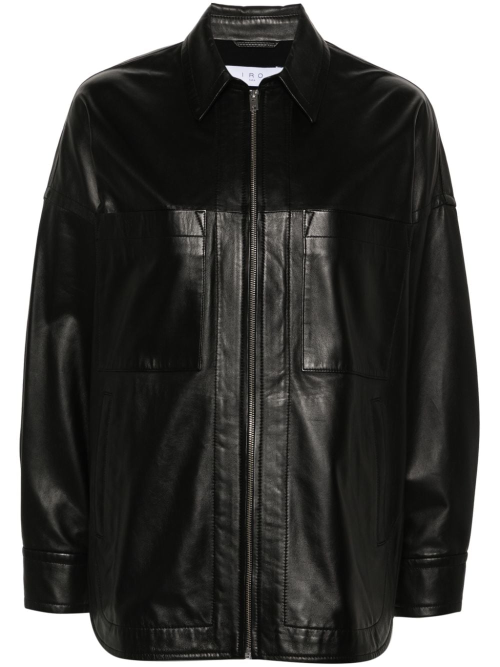 IRO Serkan leather overshirt - Black von IRO