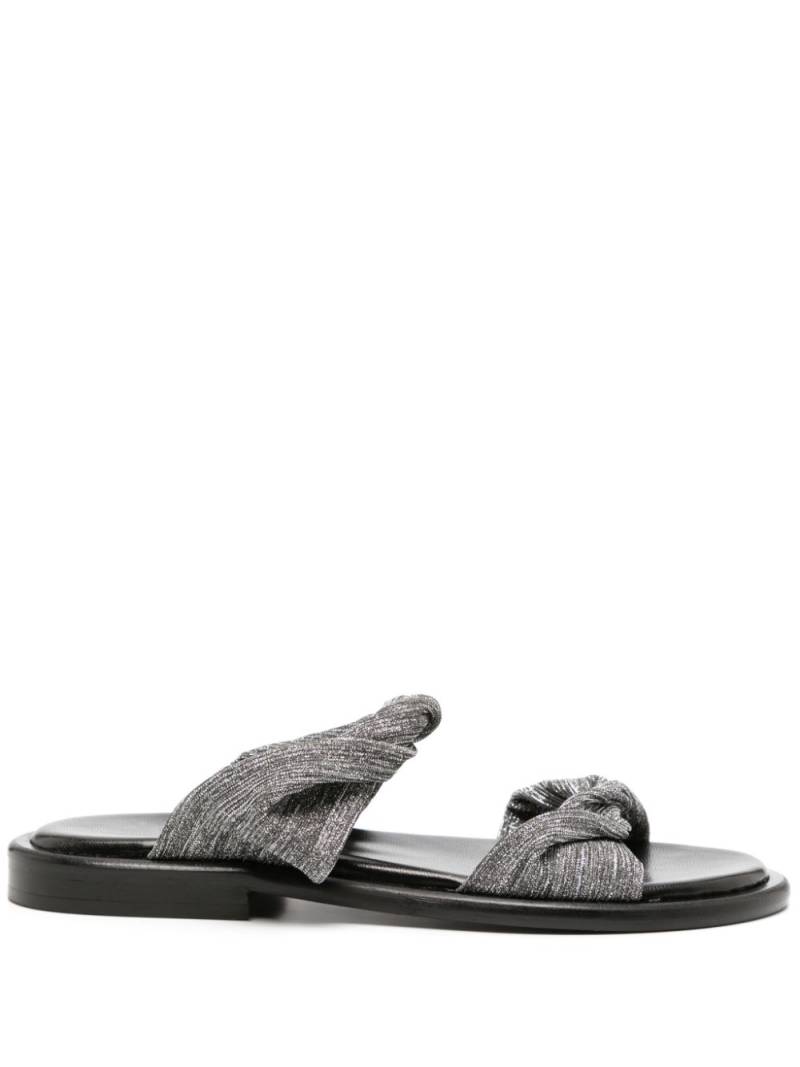 IRO Twist Glitter flat slides - Silver von IRO