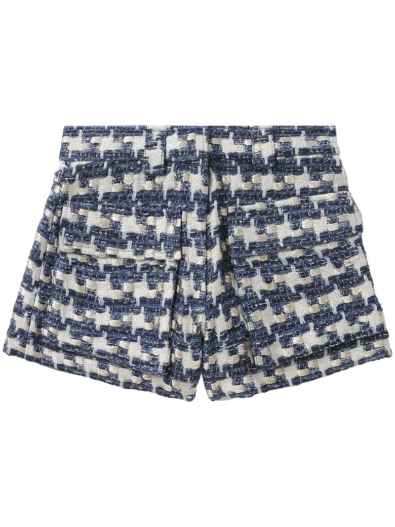 IRO Tyana Lurex Tweed mini shorts - Blue von IRO