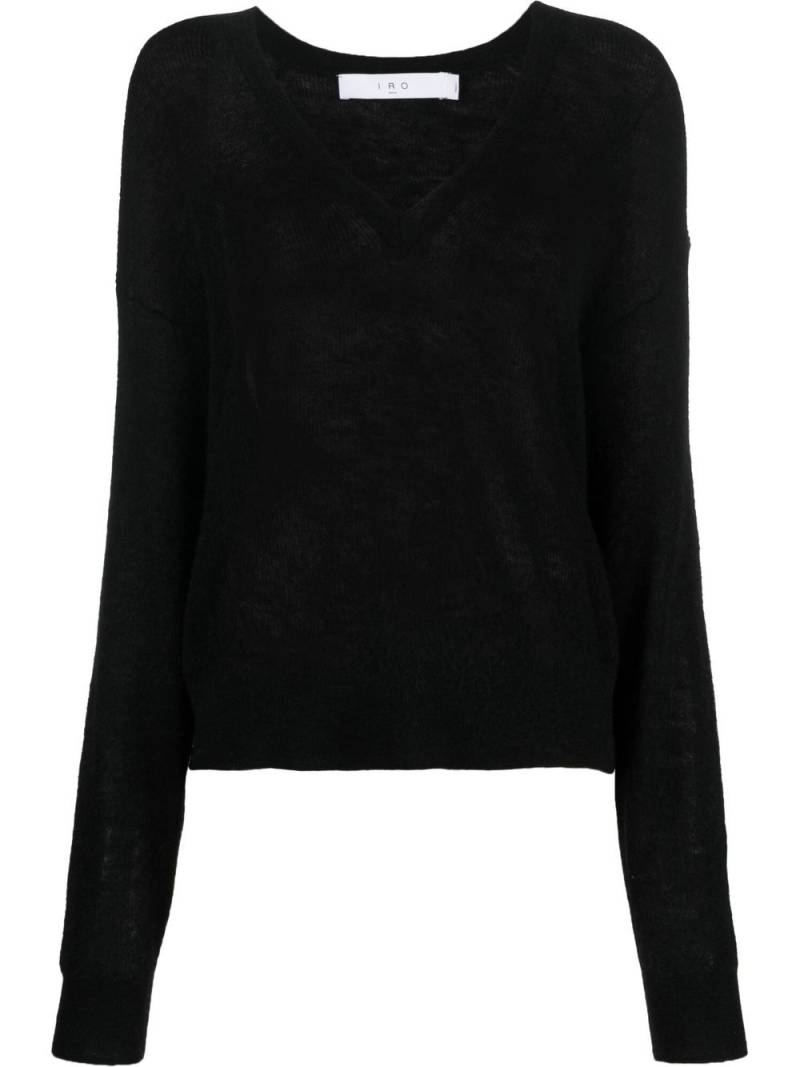 IRO V-neck knitted sweater - Black von IRO