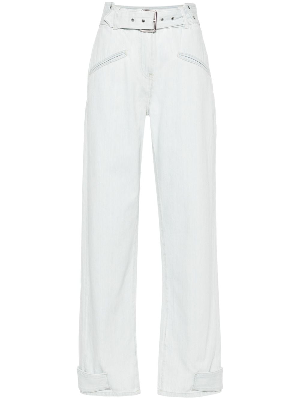 IRO belt-detail straight-leg jeans - Blue von IRO