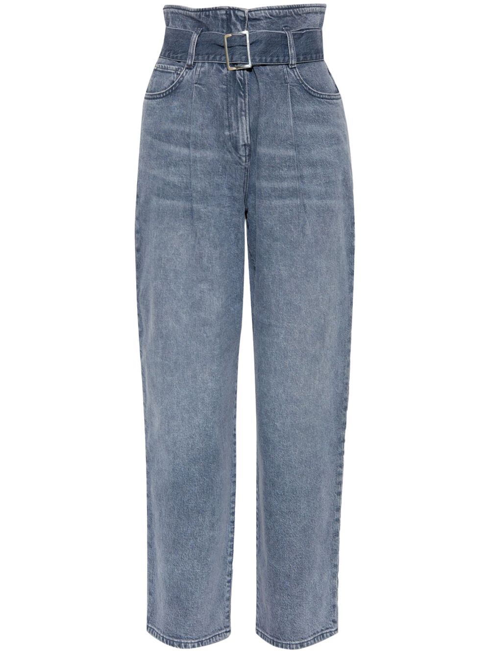 IRO belted high-waisted jeans - BLUE GREY DENIM von IRO