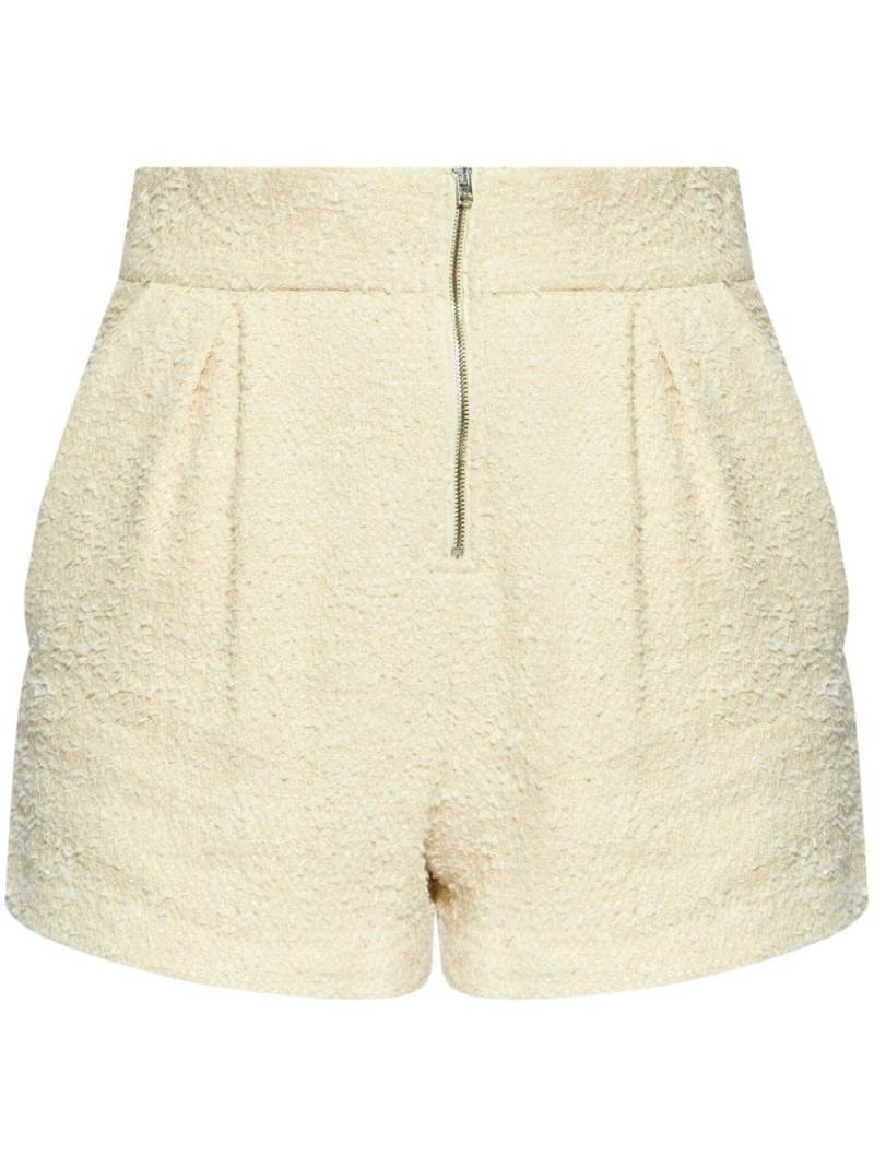 IRO bouclé zip-up shorts - Neutrals von IRO