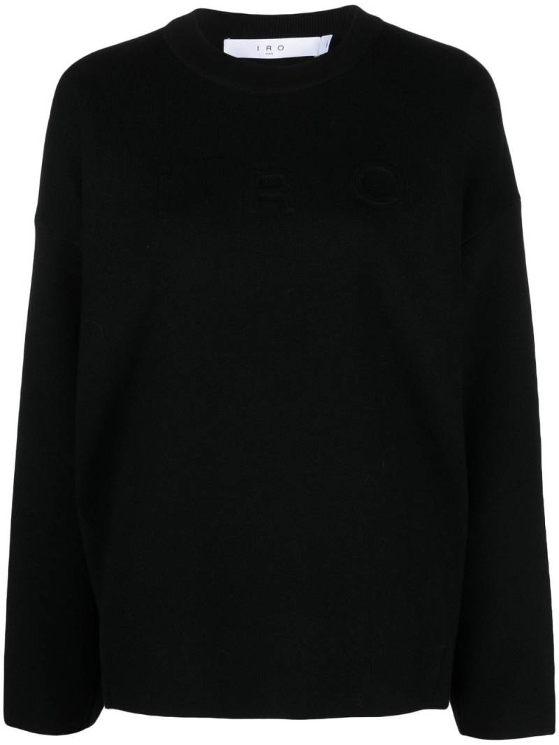 IRO intarsia knit-logo jumper - Black von IRO