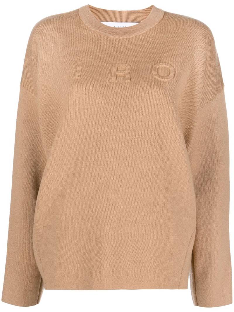 IRO intarsia knit-logo jumper - Brown von IRO