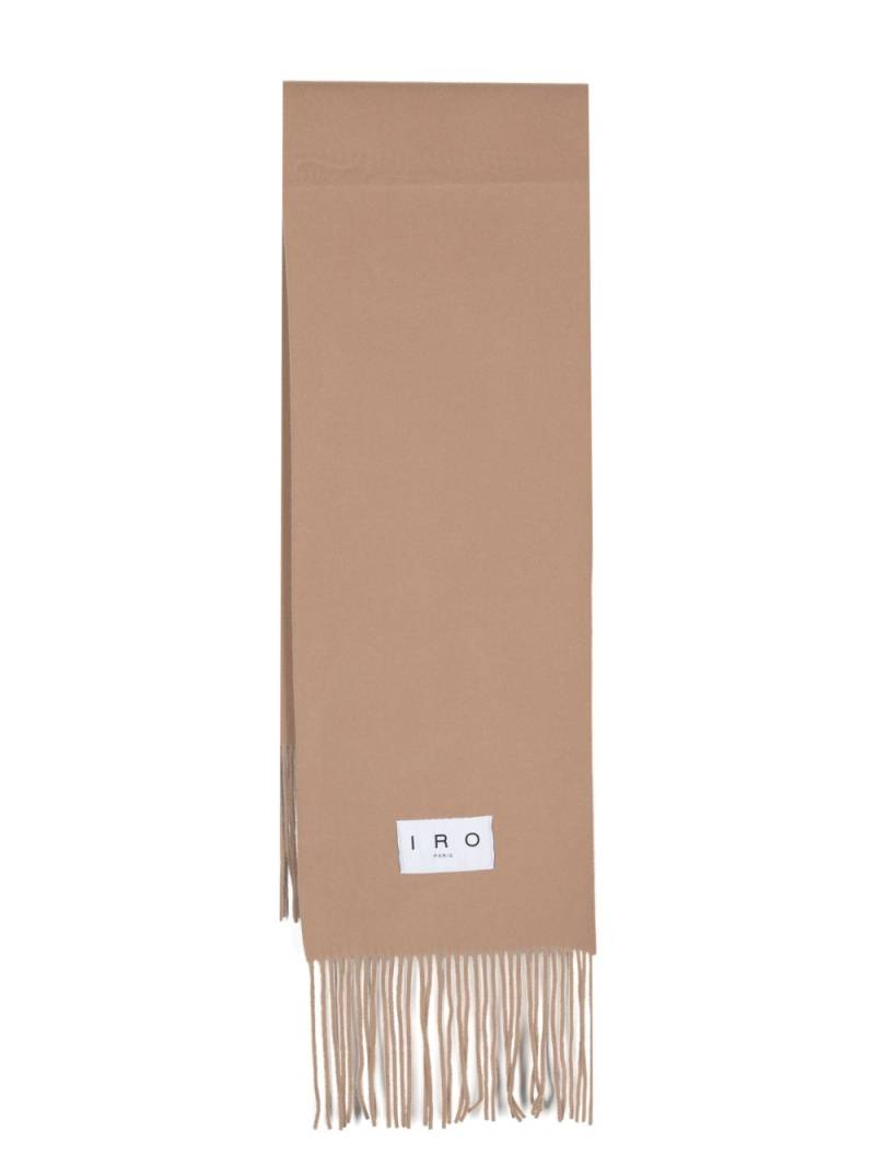 IRO logo-patch virgin-wool scarf - Neutrals von IRO