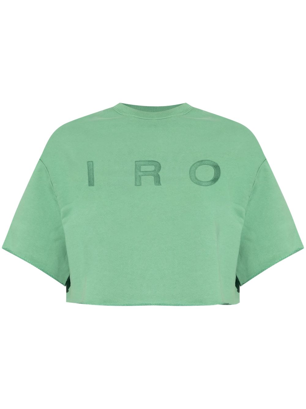 IRO logo-print cropped t-shirt - Green von IRO