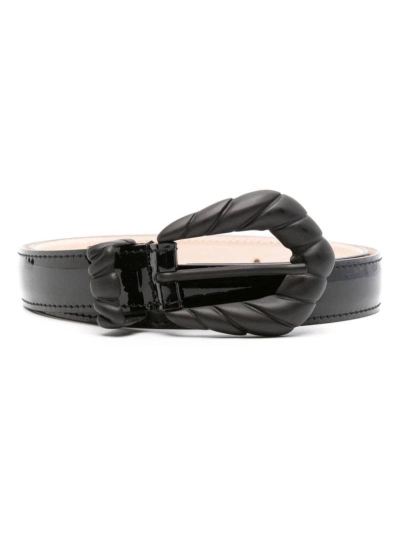 IRO patent leather belt - Black von IRO