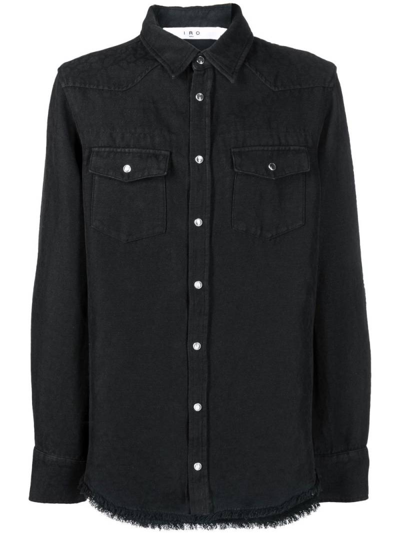 IRO press-stud fastening detail shirt - Black von IRO