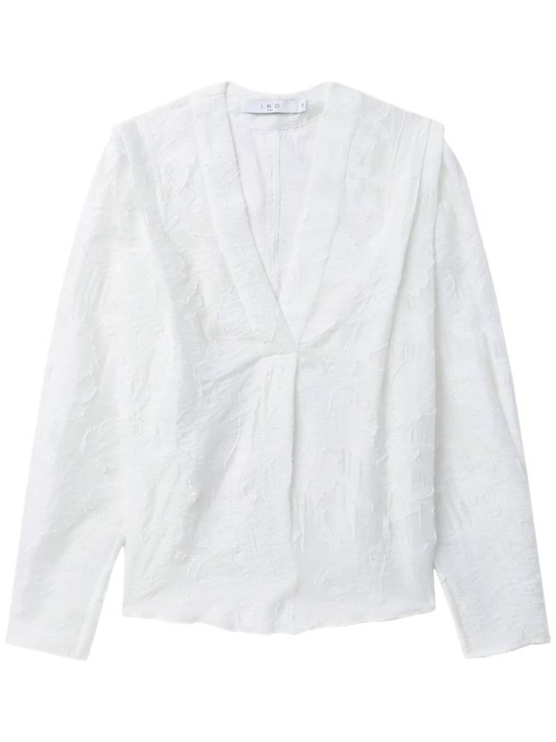 IRO texture-detailing v-neck blouse - White von IRO