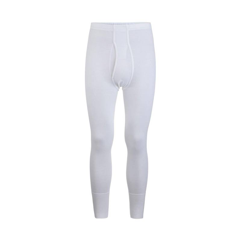 Lange Unterhose Herren Weiss L von ISA bodywear