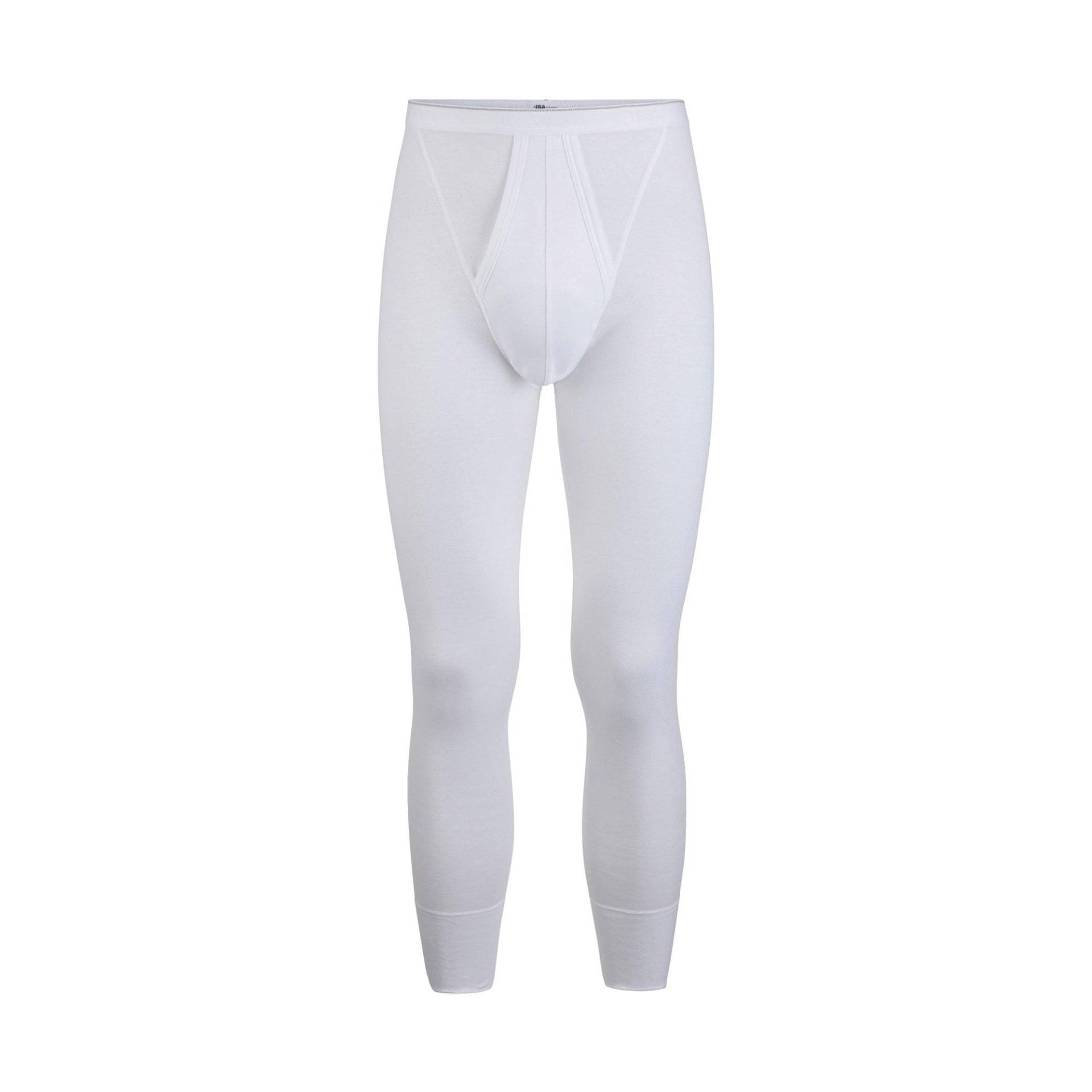 Lange Unterhose Herren Weiss L von ISA bodywear